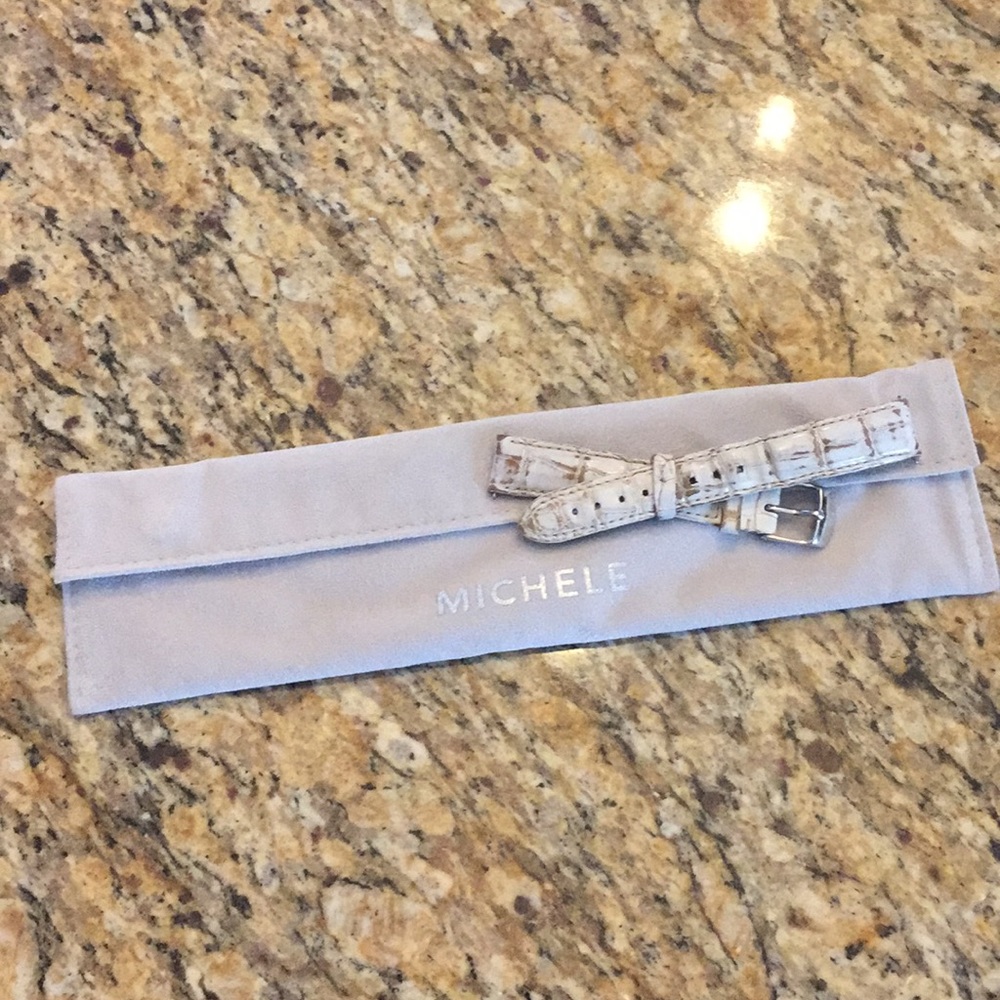 MICHELE alligator watch strap